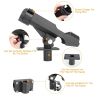 Boat Fishing Pole Rod Holder 360Ã‚Â° Rotatable Kayak Side Rail Mount Adjustable Folding Rod Holder with Large Clamp